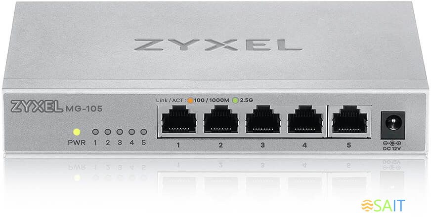 Коммутатор Zyxel MG-105-ZZ0101F 5x2.5Гбит/с неуправляемый