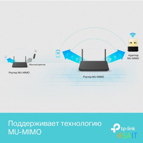 Сетевой адаптер Wi-Fi TP-Link ARCHER T3U NANO AC1300 USB 2.0