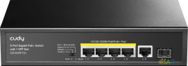 Коммутатор Cudy GS1005PTS1 (L2) 5x1Гбит/с 1SFP 4PoE+ 120W неуправляемый