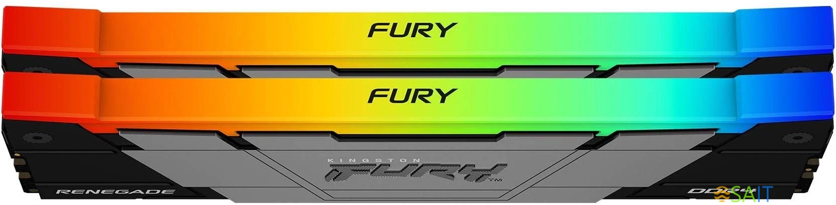 Память DDR4 2x8GB 4600МГц Kingston KF446C19RB2AK2/16 Fury Renegade RGB RTL Gaming PC4-36800 CL19 DIMM 288-pin 1.5В kit single rank с радиатором Ret