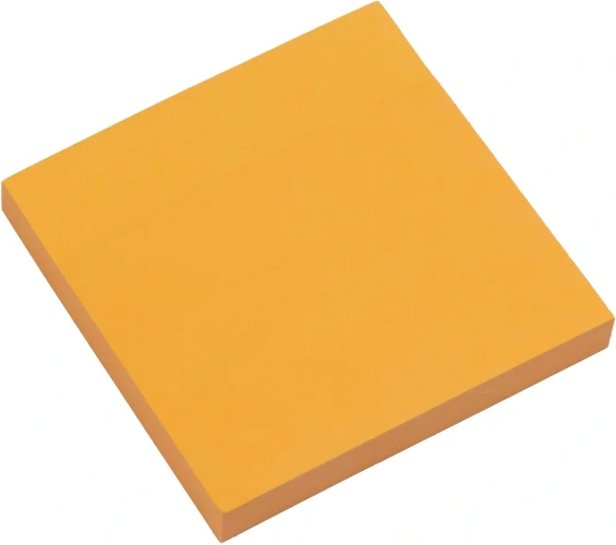 Блок самоклеящийся бумажный Silwerhof Daily 76x76мм 100лист. 75г/м2 неон оранжевый