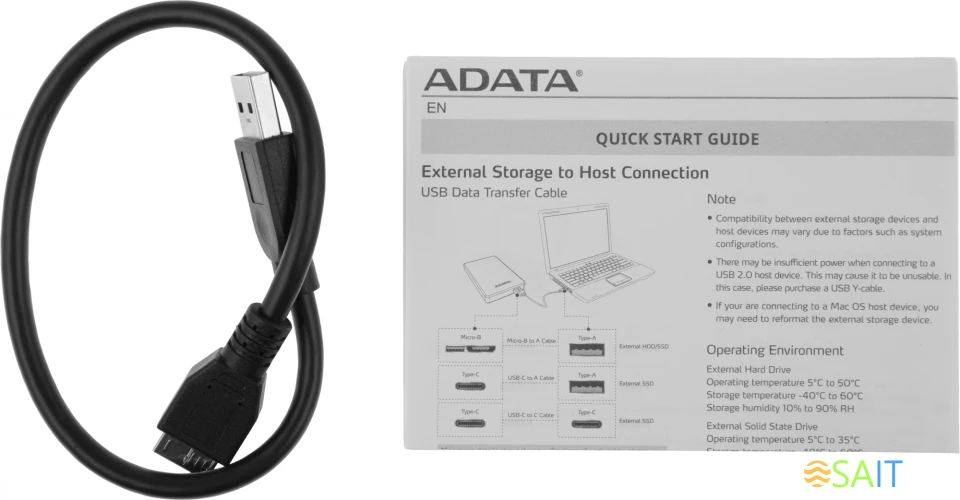 Жесткий диск A-Data USB 3.0 2Tb AHD650-2TU31-CBK HD650 DashDrive Durable 2.5" черный