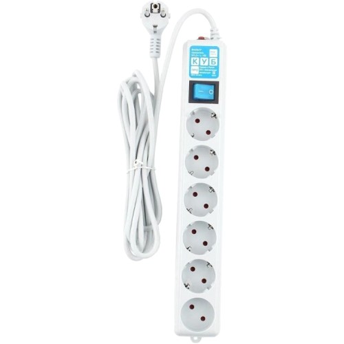 Фильтр-удлинитель Power Cube PRO, 5,0 м, LC контур, 16А/3,5кВт Power Cube SPL(5+1)-16B-P-5M