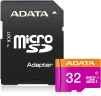 Флеш карта microSDHC 32GB A-Data AUSDH32GUICL10-RA1 + adapter