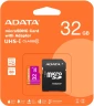 Флеш карта microSDHC 32GB A-Data AUSDH32GUICL10-RA1 + adapter