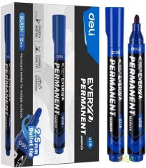 Маркер перманентный Deli EU216-BL Everyu круг. пулевидный пиш. наконечник 2.5мм заправляемый синий