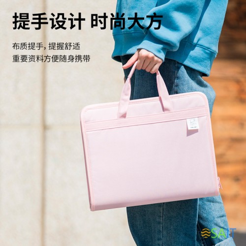 Папка-портфель Deli 72561PINK 13 отдел. A4 терилен розовый