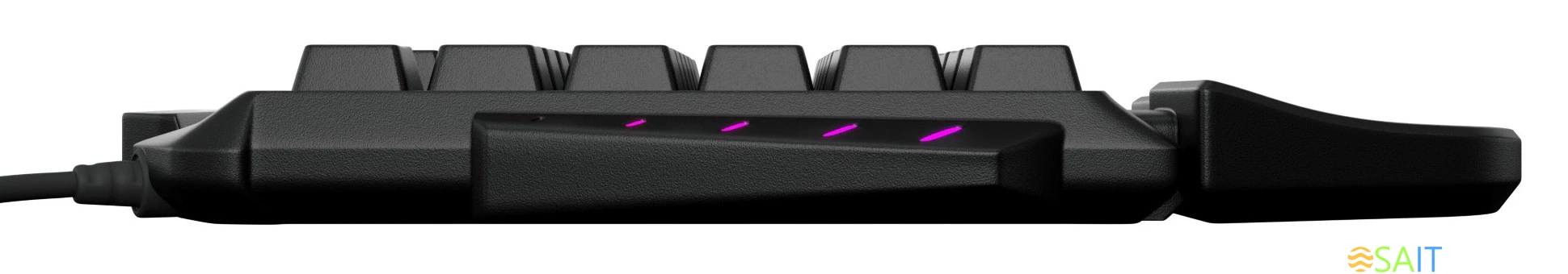 Игровой блок Оклик 703GK черный USB for gamer LED (подставка для запястий) (1533151)