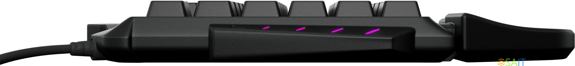 Игровой блок Оклик 703GK черный USB for gamer LED (подставка для запястий) (1533151)