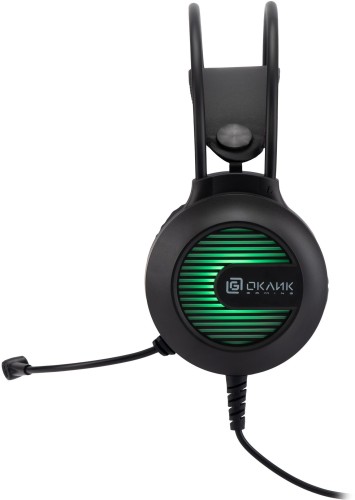 Наушники с микрофоном Оклик HS-L300G черный 2.2м мониторные оголовье (1796949)