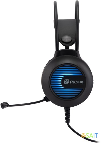 Наушники с микрофоном Оклик HS-L300G черный 2.2м мониторные оголовье (1796949)