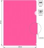 Папка-уголок Бюрократ Double Neon DNECPINK A4 пластик 0.18мм розовый