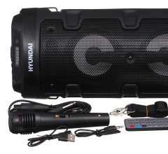 Минисистема Hyundai H-MC160 черный 50Вт FM USB BT SD/MMC