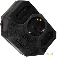 Сетевой фильтр Most MRG (3 розетки) черный (коробка)
