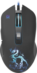 Defender Проводная игровая мышь Sky Dragon GM-090L оптика,6кнопок,800-3200dpi Defender Sky Dragon GM-090L