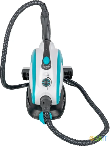 Пароочиститель напольный Kitfort КТ-914 1500Вт белый/голубой