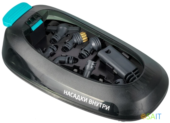 Пароочиститель напольный Kitfort КТ-914 1500Вт белый/голубой