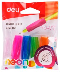 Колпачок-манжета для чернографитных карандашей Deli EU75002 Neon силикон ассорти (упак.:4шт)