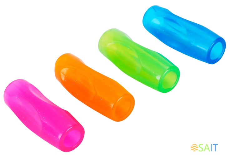 Колпачок-манжета для чернографитных карандашей Deli EU75002 Neon силикон ассорти (упак.:4шт)