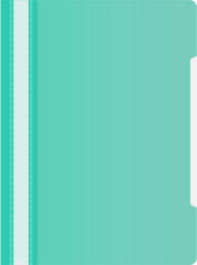 Папка-скоросшиватель Бюрократ Pastel -PSLAST/GRN A4 прозрач.верх.лист пластик мятный 0.14/0.18