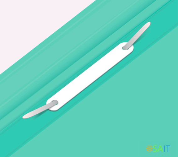 Папка-скоросшиватель Бюрократ Pastel -PSLAST/GRN A4 прозрач.верх.лист пластик мятный 0.14/0.18