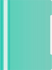 Папка-скоросшиватель Бюрократ Pastel -PSLAST/GRN A4 прозрач.верх.лист пластик мятный 0.14/0.18