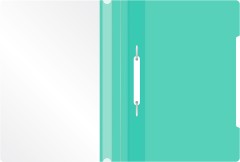 Папка-скоросшиватель Бюрократ Pastel -PSLAST/GRN A4 прозрач.верх.лист пластик мятный 0.14/0.18