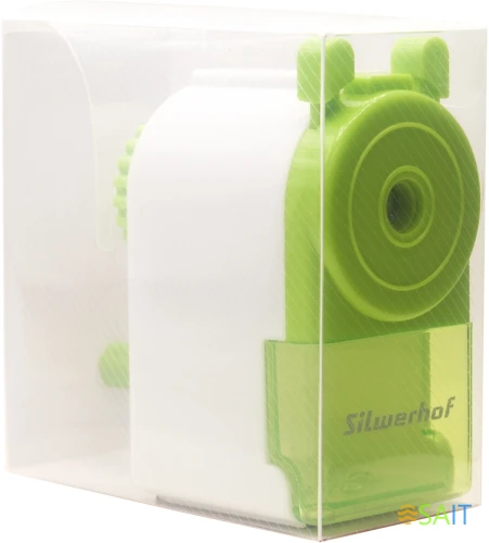 Точилка для карандашей механическая Silwerhof Color 1 отверстие зеленый