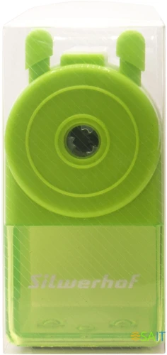 Точилка для карандашей механическая Silwerhof Color 1 отверстие зеленый