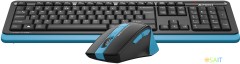 Клавиатура + мышь A4Tech Fstyler FG1035 клав:черный/синий мышь:черный/синий USB беспроводная Multimedia (FG1035 NAVY BLUE)