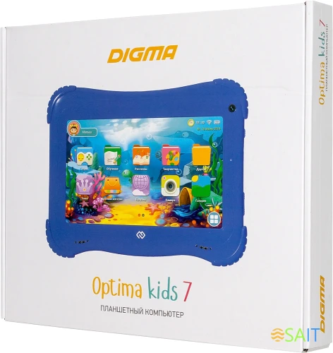 Планшет Digma Optima Kids 7 RK3126C (1.2) 4C RAM1Gb ROM16Gb 7" IPS 1024x600 Android 8.1 разноцветный 2Mpix 0.3Mpix BT WiFi microSD 128Gb 2500mAh