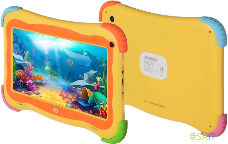 Планшет Digma Optima Kids 7 RK3126C (1.2) 4C RAM1Gb ROM16Gb 7" IPS 1024x600 Android 8.1 разноцветный 2Mpix 0.3Mpix BT WiFi microSD 128Gb 2500mAh
