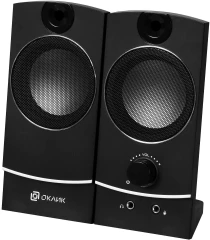 Колонки Оклик OK-118 2.0 черный 4Вт