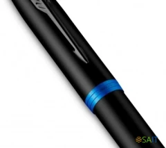 Ручка перьев. Parker IM Vibrant Rings F315 (2172858) Marine Blue PVD F сталь нержавеющая подар.кор.