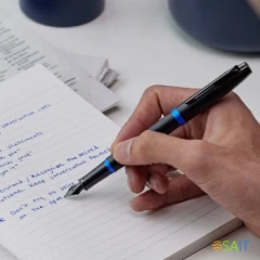 Ручка перьев. Parker IM Vibrant Rings F315 (2172858) Marine Blue PVD F сталь нержавеющая подар.кор.