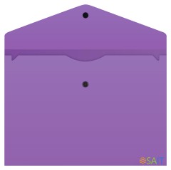 Конверт на кнопке Бюрократ -PK803TVIO A4 гориз. пластик 0.15мм фиолетовый