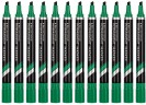 Набор маркеров перманентных Deli EU10150-P Think скошенный пиш. наконечник 1.5-5мм зеленый коробка картонная (12шт.)