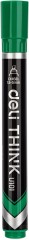 Набор маркеров перманентных Deli EU10150-P Think скошенный пиш. наконечник 1.5-5мм зеленый коробка картонная (12шт.)