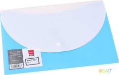 Конверт на кнопке Deli E38978 A5 гориз. расшир. полипропилен 0.18мм ассорти