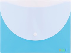 Конверт на кнопке Deli E38978 A5 гориз. расшир. полипропилен 0.18мм ассорти