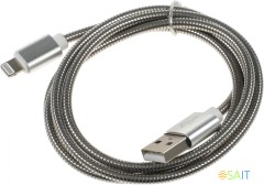 Кабель Premier 6-703M2 1.0S USB (m)-Lightning (m) 1м серебристый пакет