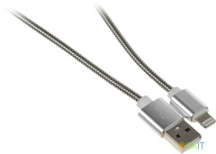 Кабель Premier 6-703M2 1.0S USB (m)-Lightning (m) 1м серебристый пакет