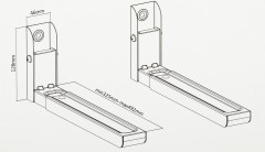 Кронштейн для СВЧ Ultramounts UM888S серебристый макс.30кг настенный фиксированный