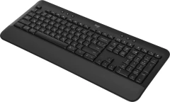 Клавиатура Logitech K650 черный USB беспроводная BT/Radio Multimedia (подставка для запястий) (920-010954)