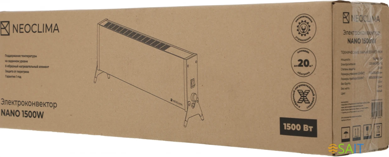 Конвектор Neoclima Nano 1500Вт белый