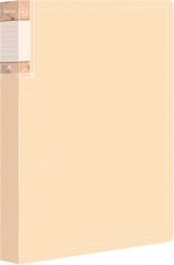 Папка с 40 прозр.вклад. Бюрократ Gems GEM40CREAM A4 пластик 0.7мм торц.карм с бум. встав кремовый жемчуг