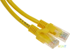 Патч-корд Premier PP12-0.5M/Y 1000Гбит/с UTP 4 пары cat.5E CCA molded 0.5м желтый RJ-45 (m)-RJ-45 (m)