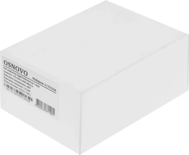 Инжектор PoE Osnovo Midspan-1/151GA 10/100/1000BASE-T 15.4Вт