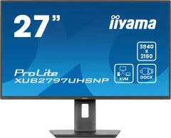 Монитор Iiyama 27" ProLite XUB2797UHSNP-B1 черный IPS LED 16:9 HDMI M/M матовая HAS Piv 1300:1 350cd 178гр/178гр 3840x2160 60Hz DP 4K USB 6.1кг