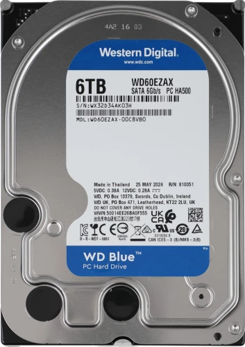 Жесткий диск WD SATA-III 6TB WD60EZAX Desktop Blue (5400rpm) 256Mb 3.5"